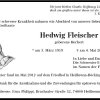 Herbert Hedwig 1919-2012 Todesanzeige
